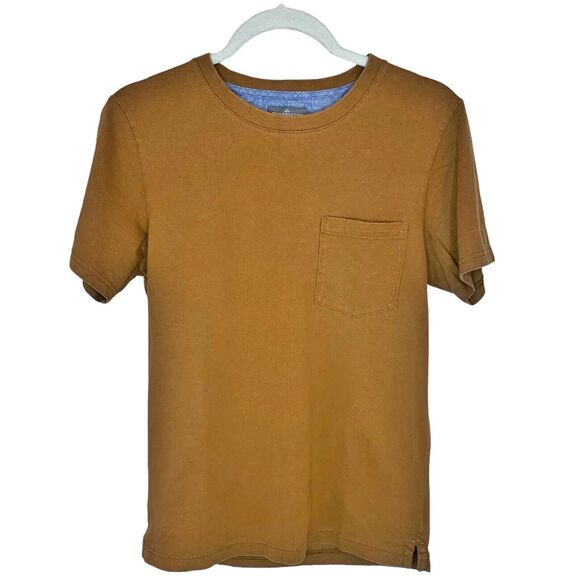 L.L. Bean Signature Pocket T-Shirt Tee Men's Size Small Tan / Brown 100% Cotton - Picture 1 of 6